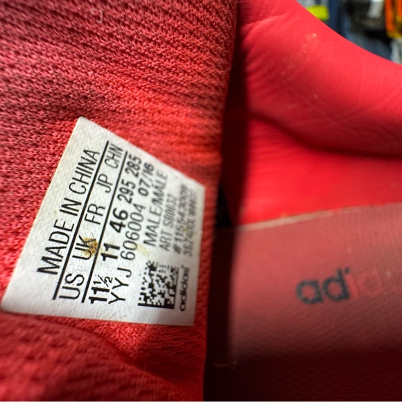 Men's Size 11.5 Adidas Stan Smith "Power Red" Suede - Picture 7 of 7